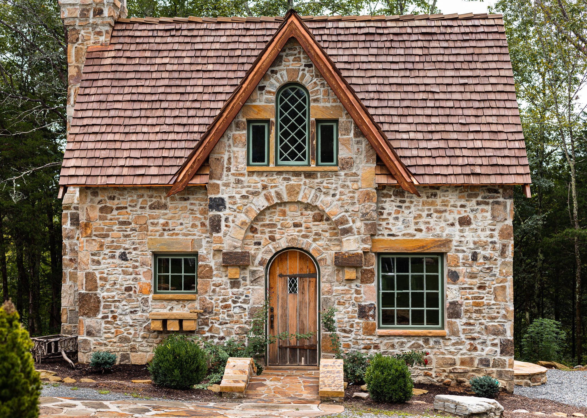 Storybook stone cottage at Ridge Rose